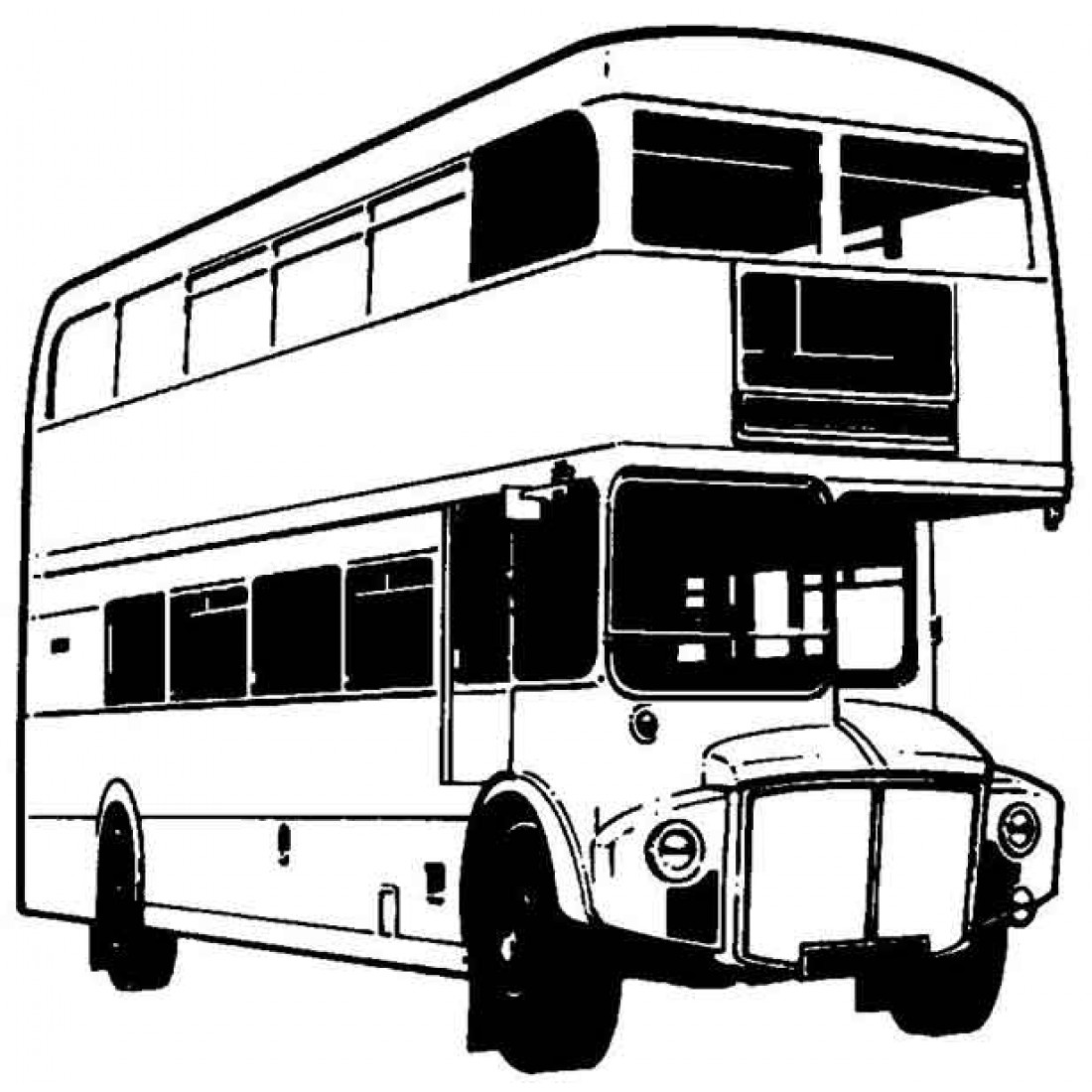Двухэтажный автобус раскраска